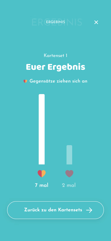 Auswertung eines Kartensets in der AskYourDate App